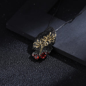 Collar de Árbol de vida de Granate - Cherine Jewelry