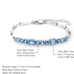 Brazalete de Topacio Azul Suizo - Cherine Jewelry