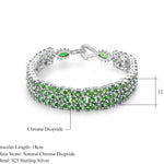 Brazalete de Diópsido de cromo verde - Cherine Jewelry