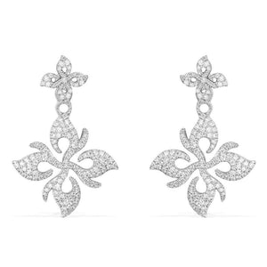 Aretes de flor de Azahar con cristales micropave - Cherine Jewelry