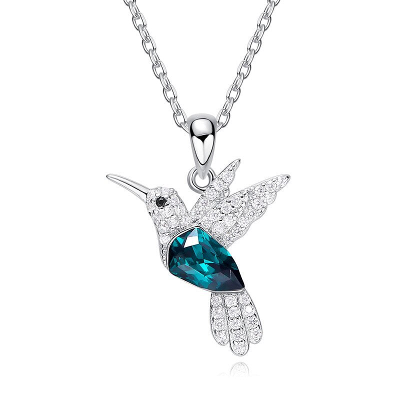 Collar de colibrí con cristales Swarovski