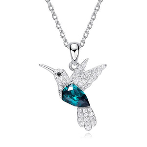 Collar de colibrí con cristales Swarovski