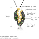 Collar de Diópsido de cromo verde - Cherine Jewelry