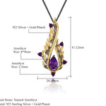 Collar de Amatista en Llamas - Cherine Jewelry