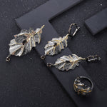 Collar de hoja de Cuarzo ahumado - Cherine Jewelry