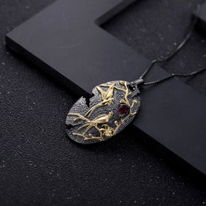 Collar de Aves de Granate Rodolita - Cherine Jewelry