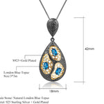 Collar de Topacio Azul London - Cherine Jewelry