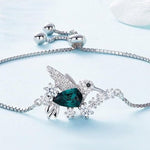 Brazalete de colibrí con cristales Swarovski - Cherine Jewelry