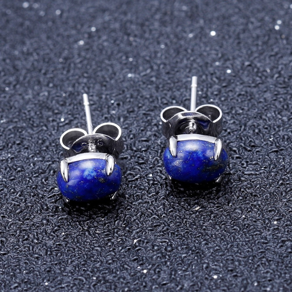 Aretes stud de Lapis Lazuli - Cherine Jewelry