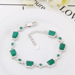 Brazalete de Ágata verde - Cherine Jewelry