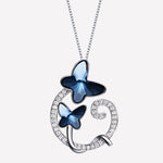 Collar de mariposas / gato con cristales Swarovski - Cherine Jewelry