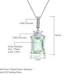 Collar de Amatista verde en forma rectangular - Cherine Jewelry