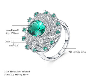 Anillo de espiral de Nano Esmeralda - Cherine Jewelry