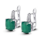 Aretes de Ágata verde - Cherine Jewelry