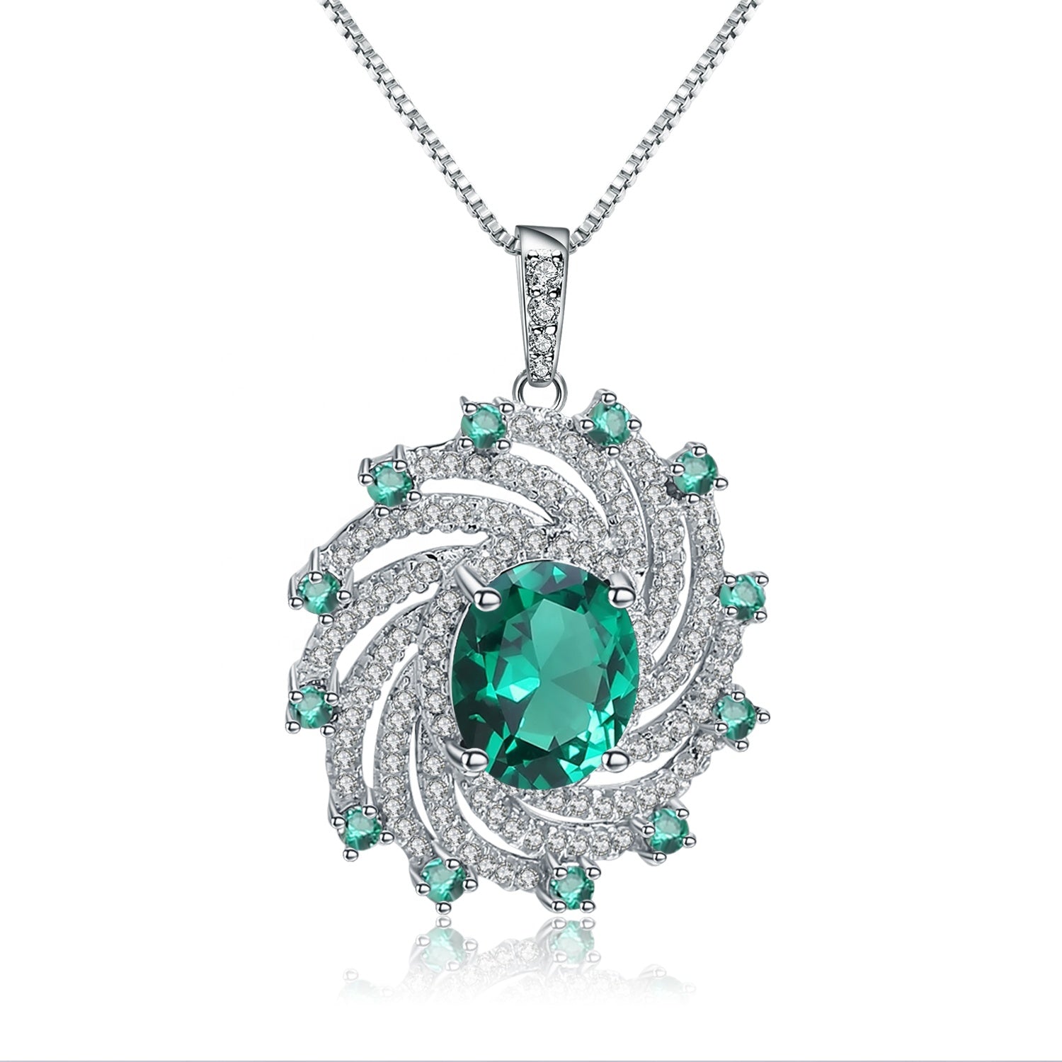 Collar de espiral de Esmeralda - Cherine Jewelry