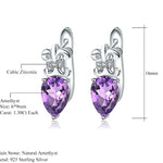 Aretes de gota de Amatista - Cherine Jewelry