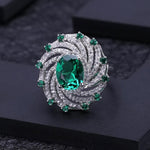 Anillo de espiral de Nano Esmeralda - Cherine Jewelry
