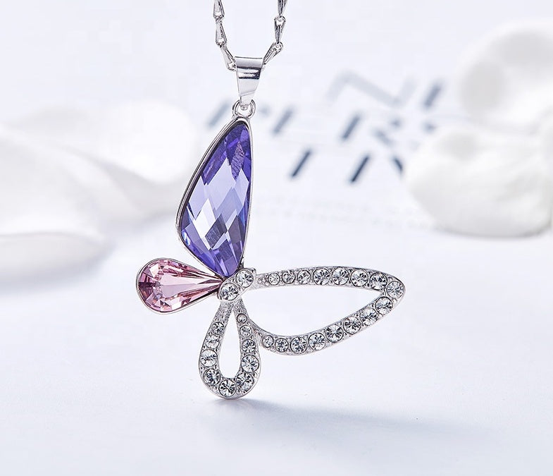 Collar de mariposa con cristales Swarovski - Cherine Jewelry