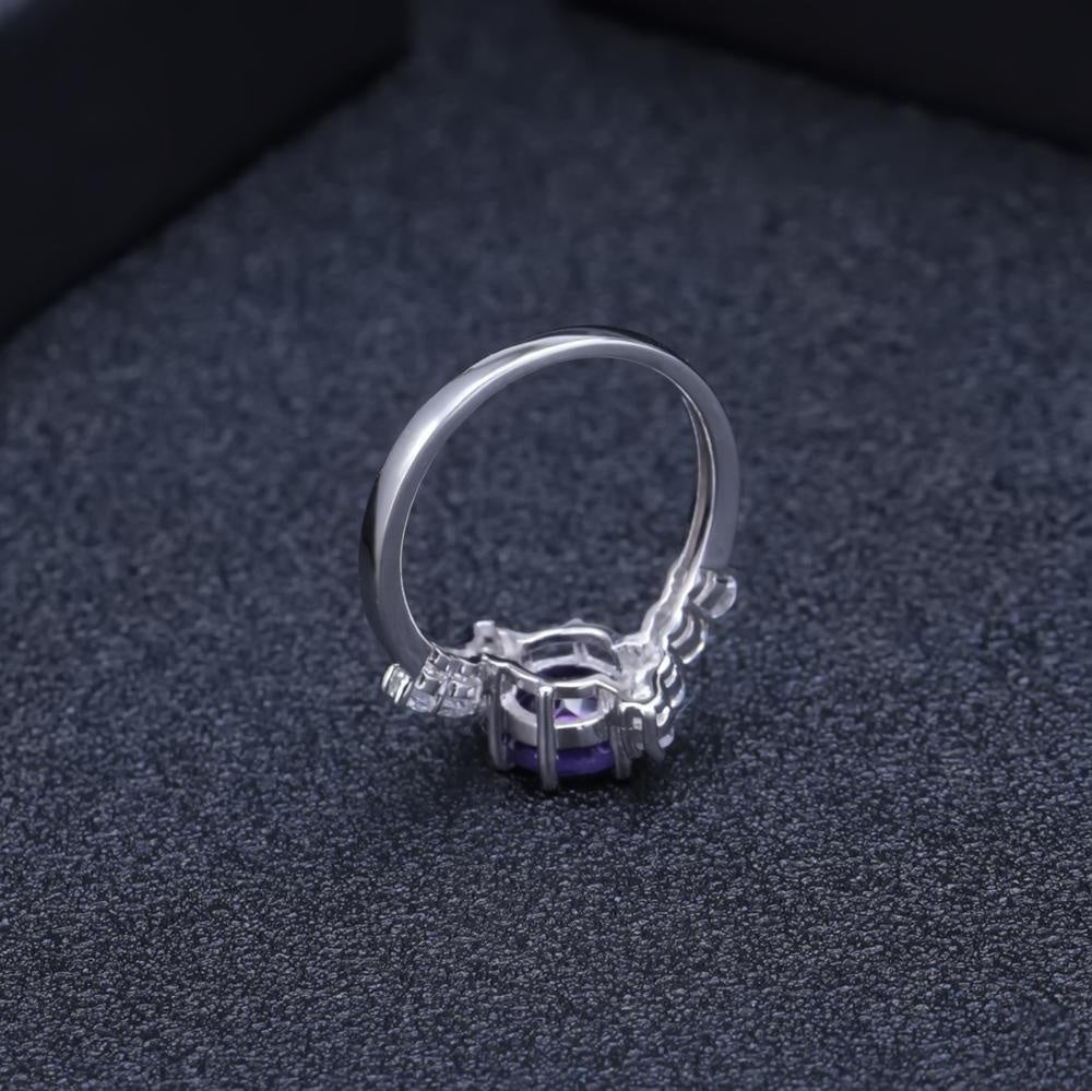 Anillo de Amatista con cristales Zirconia - Cherine Jewelry