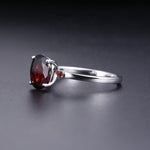 Anillo de Granate rojo ovalado - Cherine Jewelry