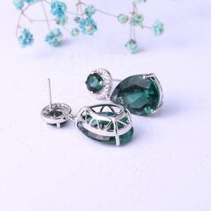 Aretes en forma de gota de Esmeralda - Cherine Jewelry