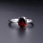 Anillo de Granate rojo ovalado - Cherine Jewelry
