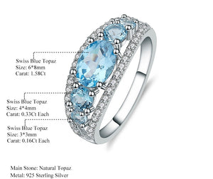 Anillo de Topacio azul Suizo - Cherine Jewelry