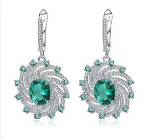 Aretes de espiral de Esmeralda - Cherine Jewelry