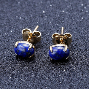 Aretes stud de Lapis Lazuli - Cherine Jewelry