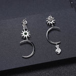 Aretes Sol, Luna, Ave y Gato de Diópsido de cromo verde - Cherine Jewelry