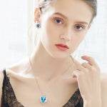 Aretes Stud de corazón con cristales Swarovski - Cherine Jewelry