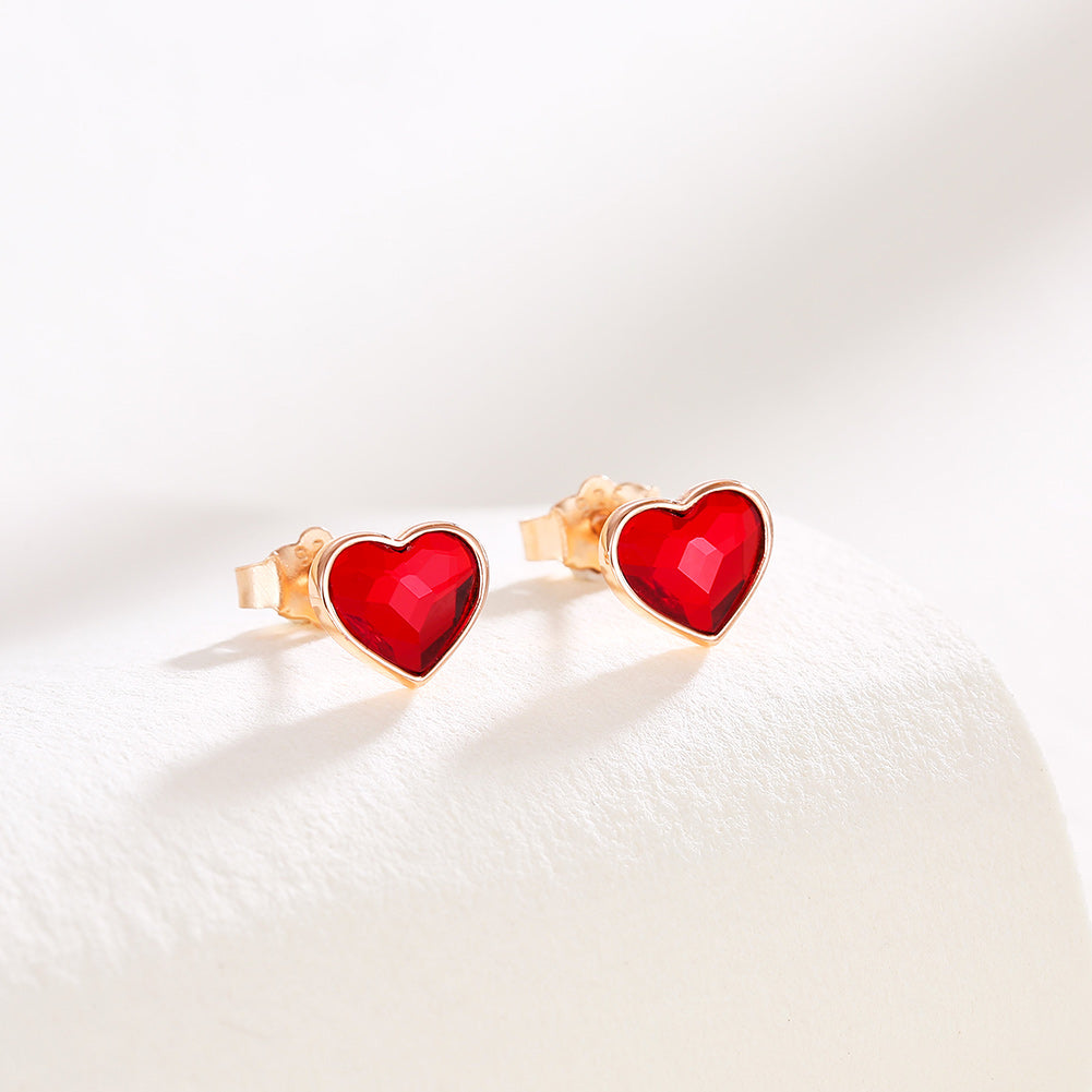 Set de corazón con cristales Swarovski - Cherine Jewelry