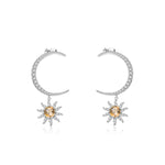 Aretes de Sol y Luna de Citrino - Cherine Jewelry