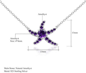 Collar de estrella de mar de Amatista - Cherine Jewelry