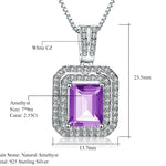 Collar de Amatista rectangular - Cherine Jewelry