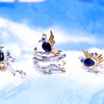 Aretes de ave de Zafiro - Cherine Jewelry