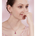 Aretes en forma de rosa con cristales Swarovsk - Cherine Jewelry