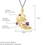 Collar de hoja de Amatista - Cherine Jewelry