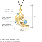 Collar de hoja de Topacio - Cherine Jewelry
