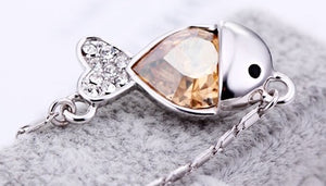 Collar de pecesito con cristales Swarovski - Cherine Jewelry