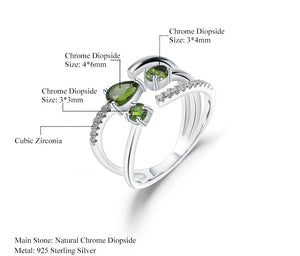 Anillo de Diópsido de cromo verde - Cherine Jewelry