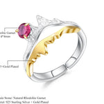 Anillo de montañas de Granate Rodolita - Cherine Jewelry