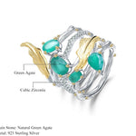 Anillo de Ágata verde - Cherine Jewelry