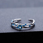 Anillo con Topacio Azul Suizo - Cherine Jewelry