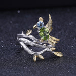 Anillo de ave con Peridoto - Cherine Jewelry
