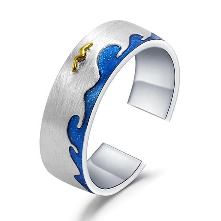 Anillo del Mar con Enamel - Cherine Jewelry